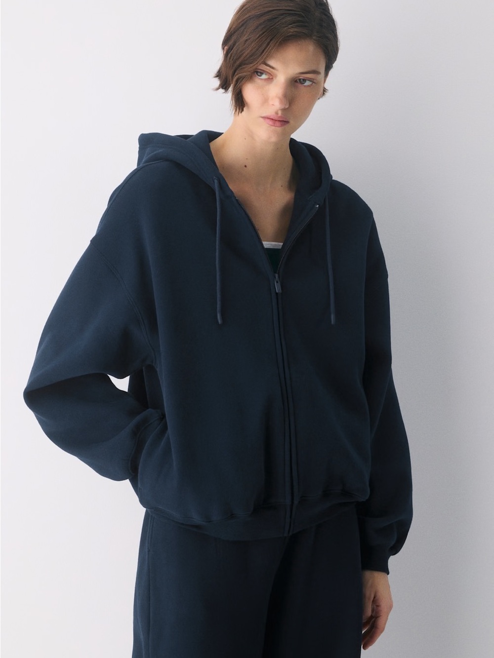 NWT - Aritzia Cozy Sweatfleece Mega Zip Hoodie - Admiral - Size XL